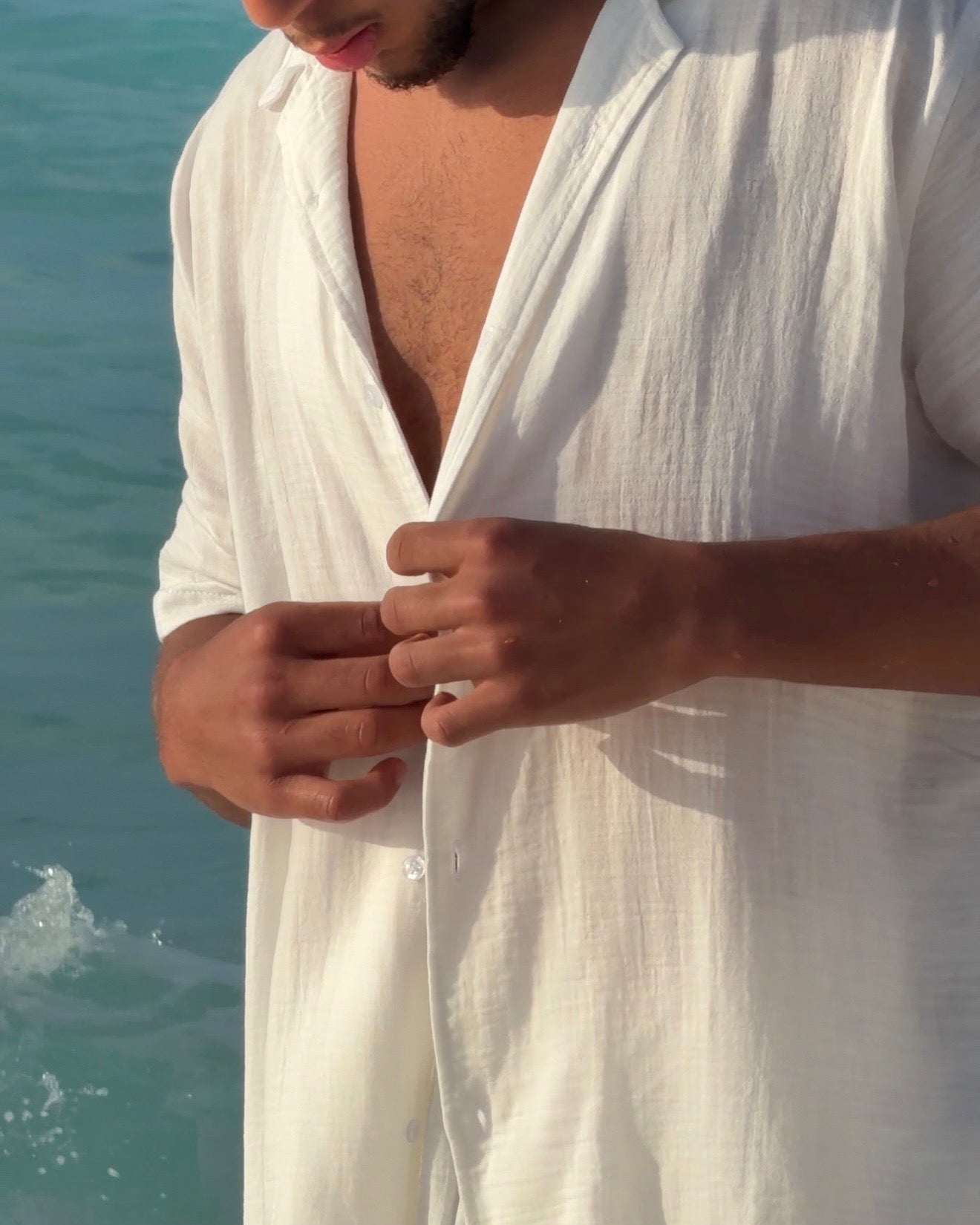 The linen white chemise
