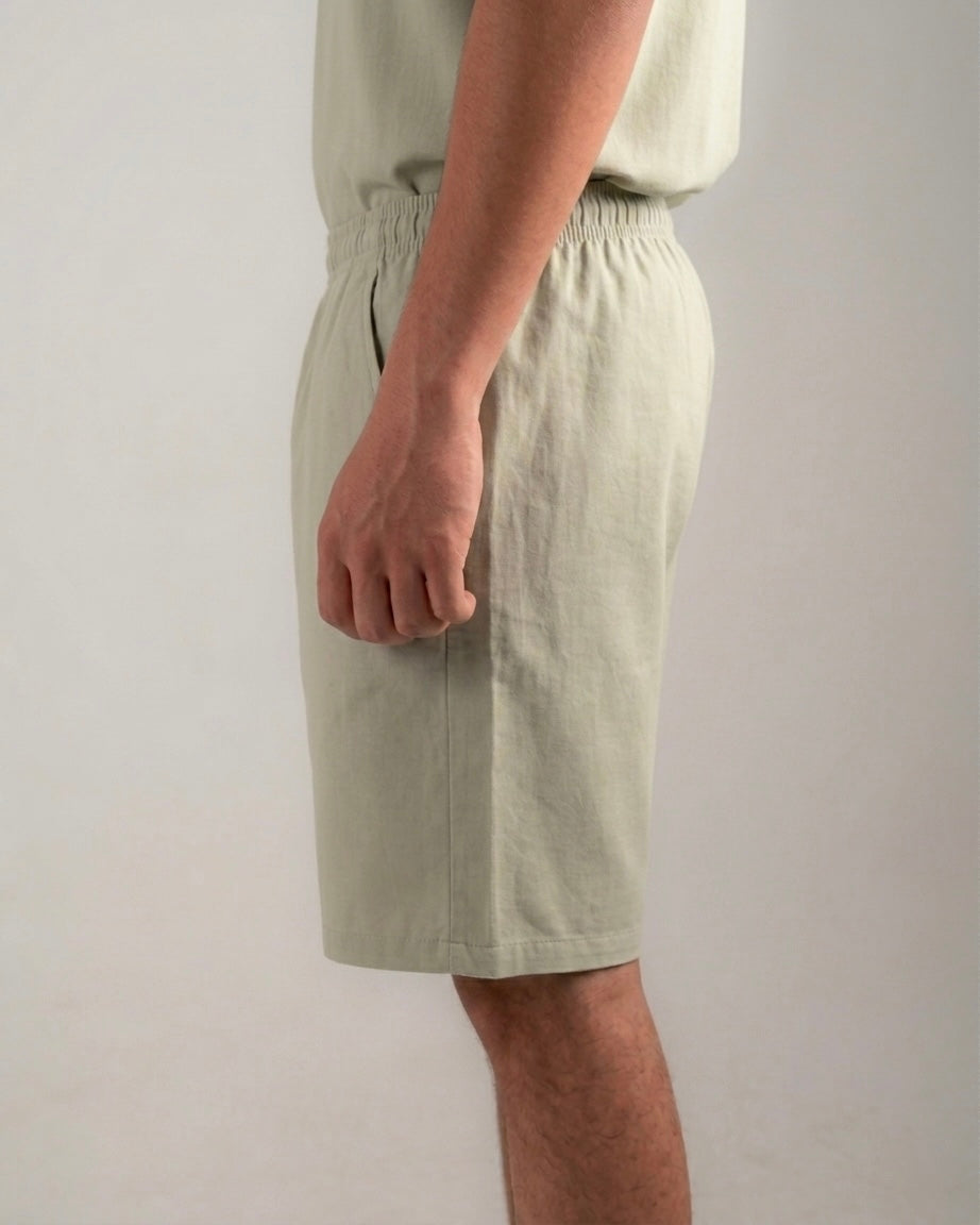 The linen sage shorts