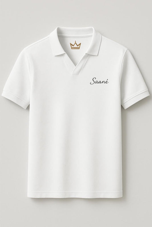 White Knit Polo