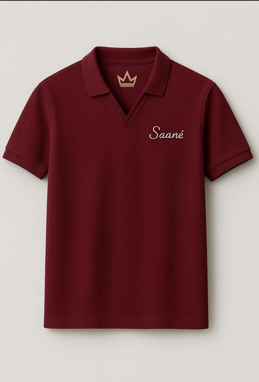 Burgundy Knit Polo