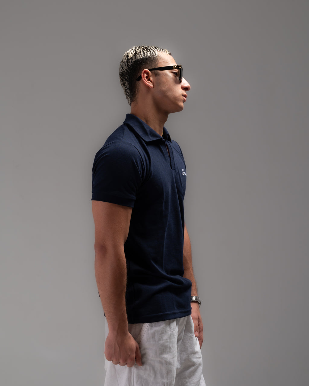 Blue  Navy knit Polo