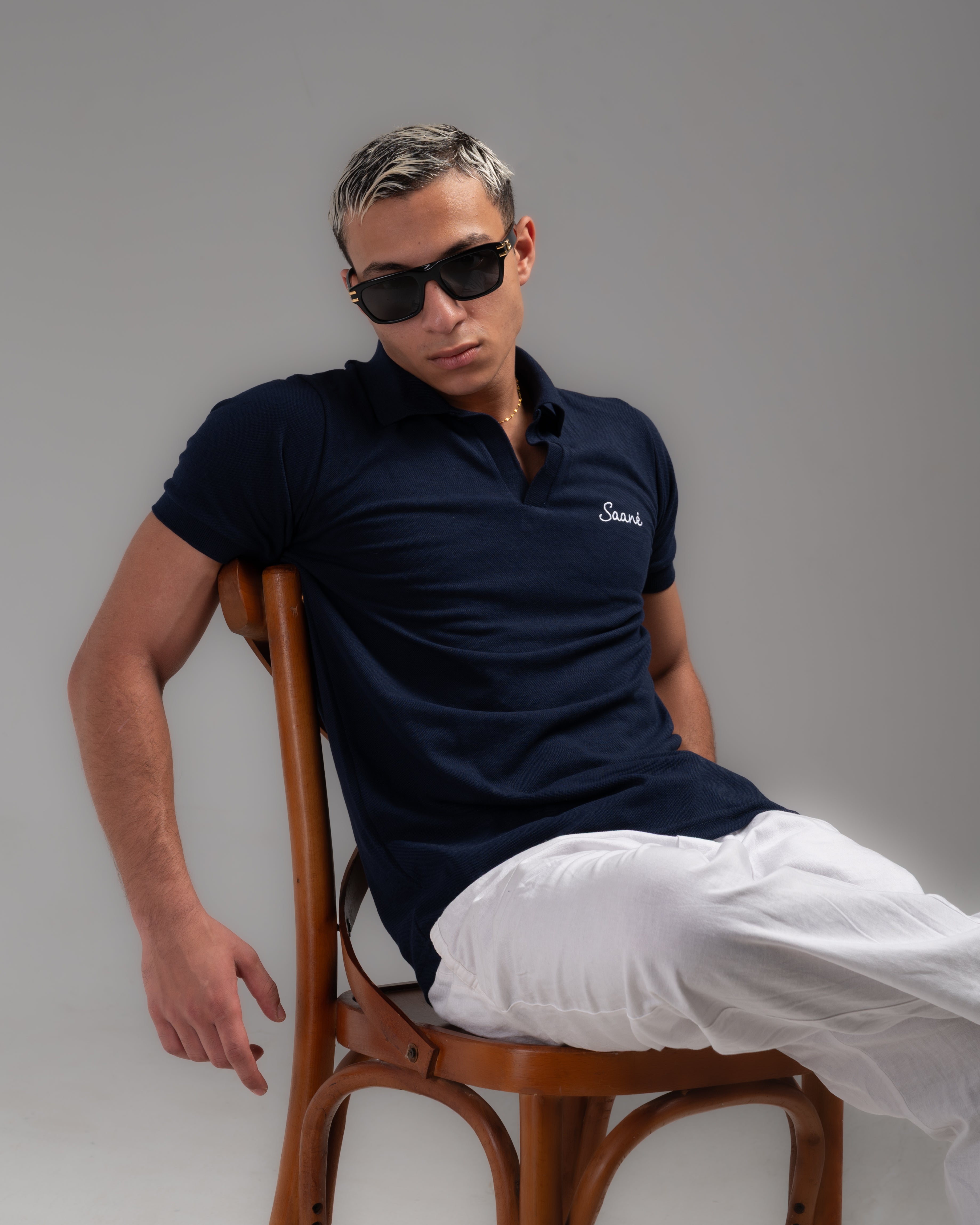 Blue  Navy knit Polo