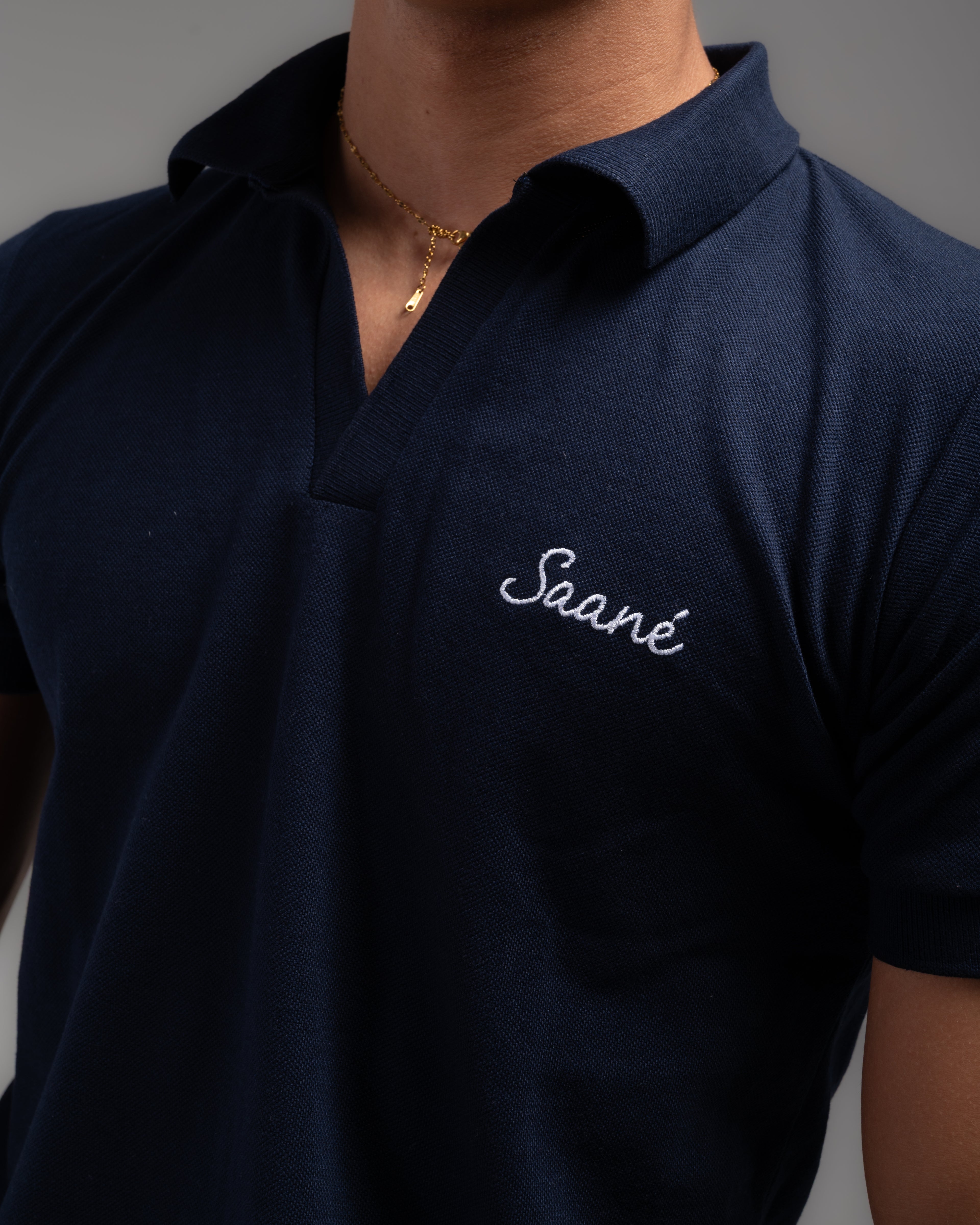 Blue  Navy knit Polo