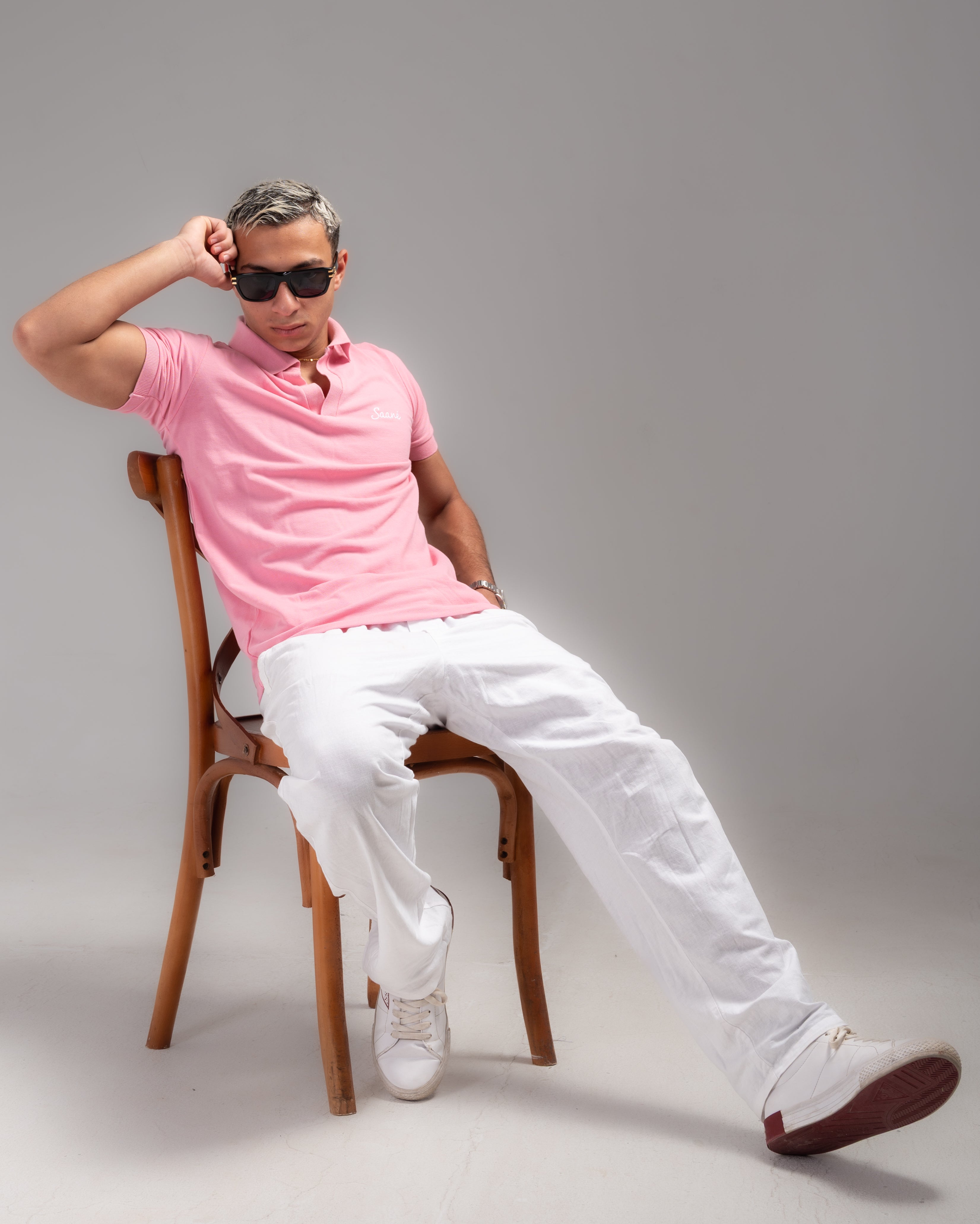 Pink Knit Polo